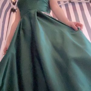 Blondie Nites green prom dress